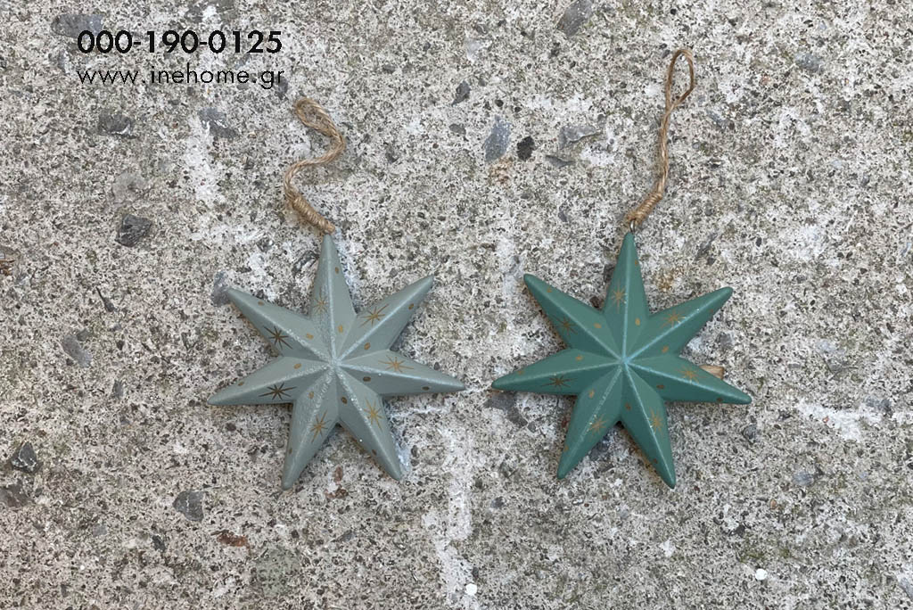 STAR ASS2 WOODEN GREY-LIGHT GREEN