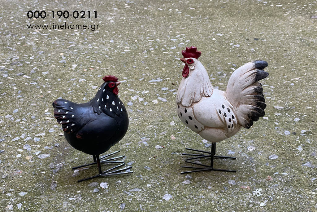 COCK AND HEN 12-9-17/15-8-22CM