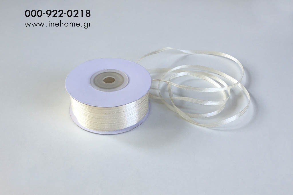 RIBBON SATIN 2 FACES 3MM-100M IVORY