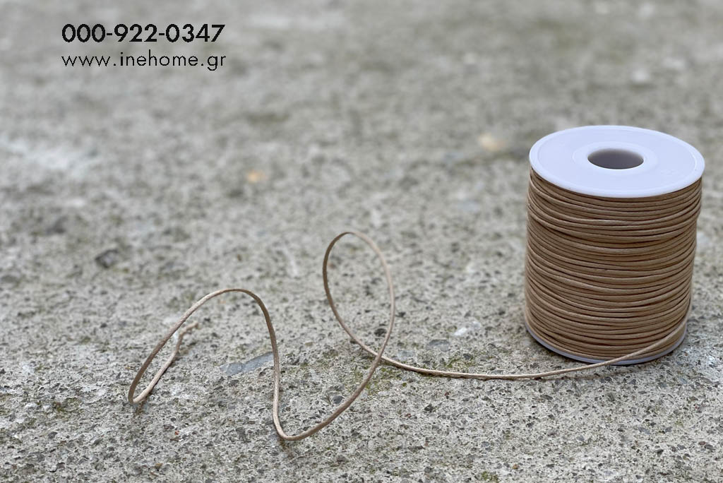 CORD WAX 1,5mm-100m BEIGE-BROWN