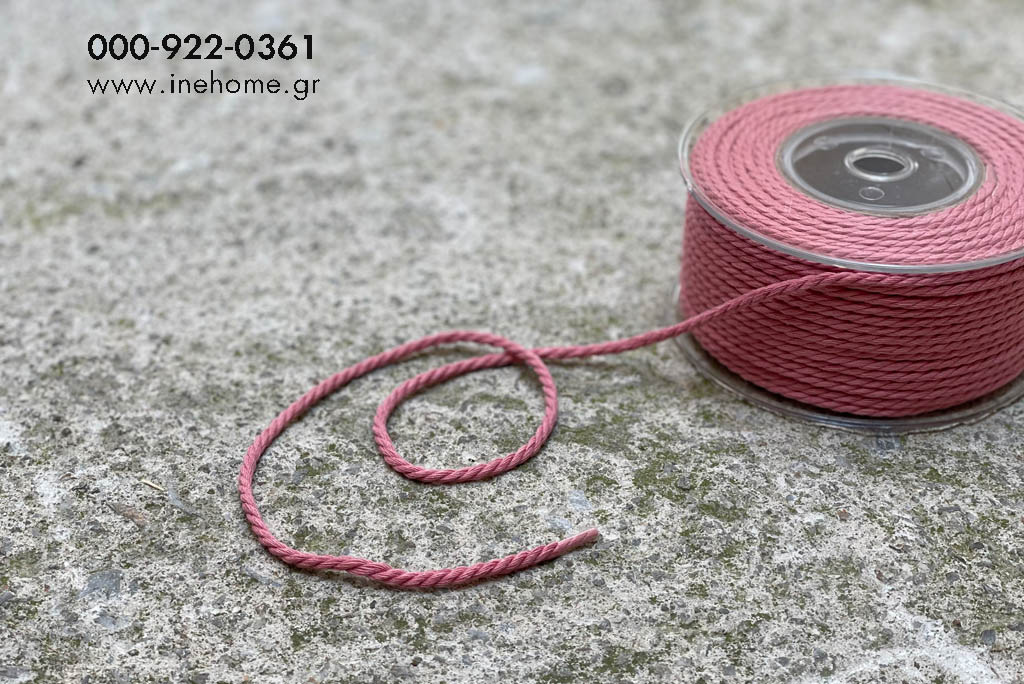 CORD COT. 3CLON. 4mm-50m PINK