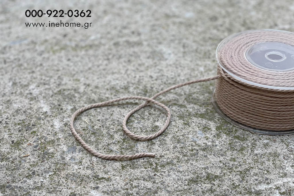 CORD COT. 3CLON. 4mm-50m BEIGE