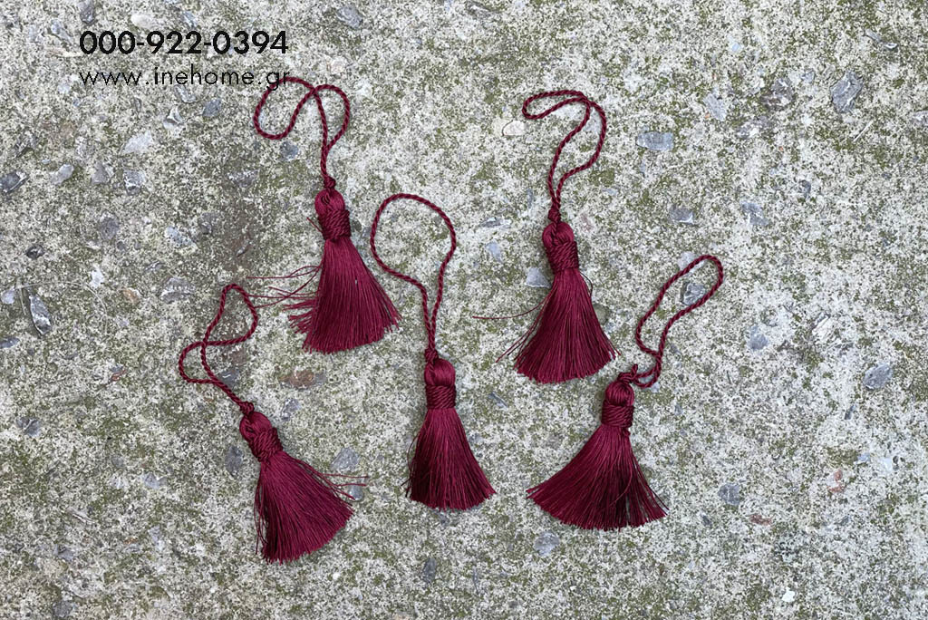 TUFT SET 10 BURGUNDY 9CM