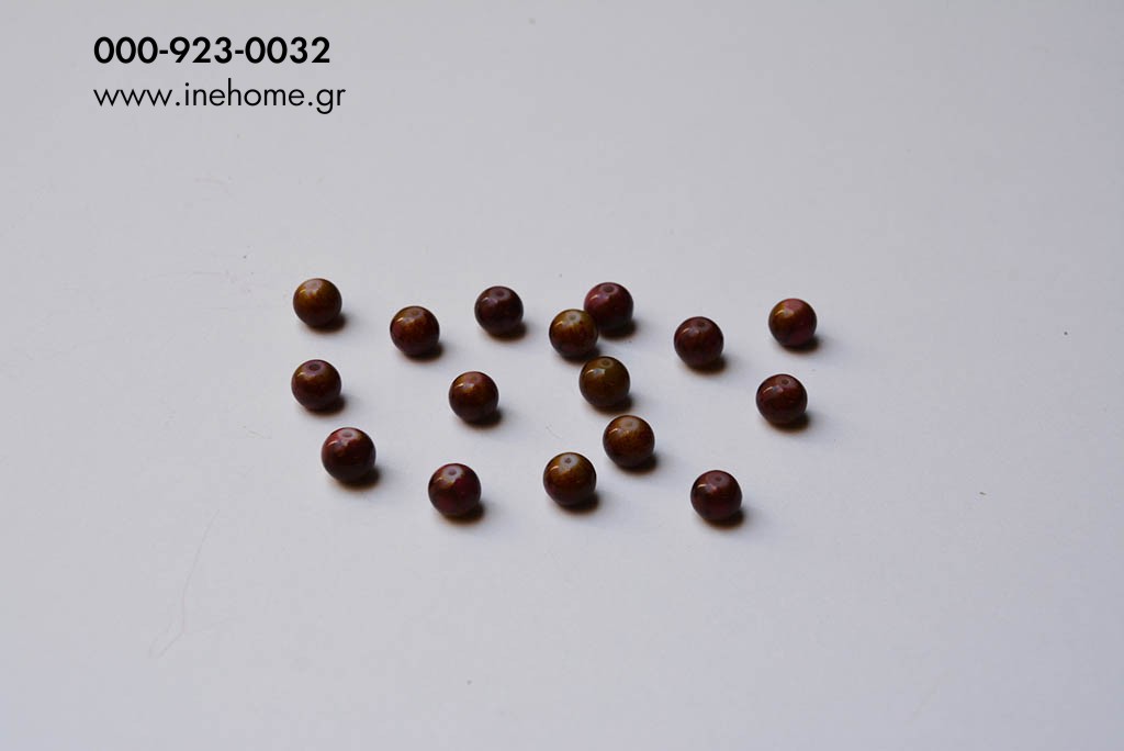 BEADS SET12 GLAS. BROWN