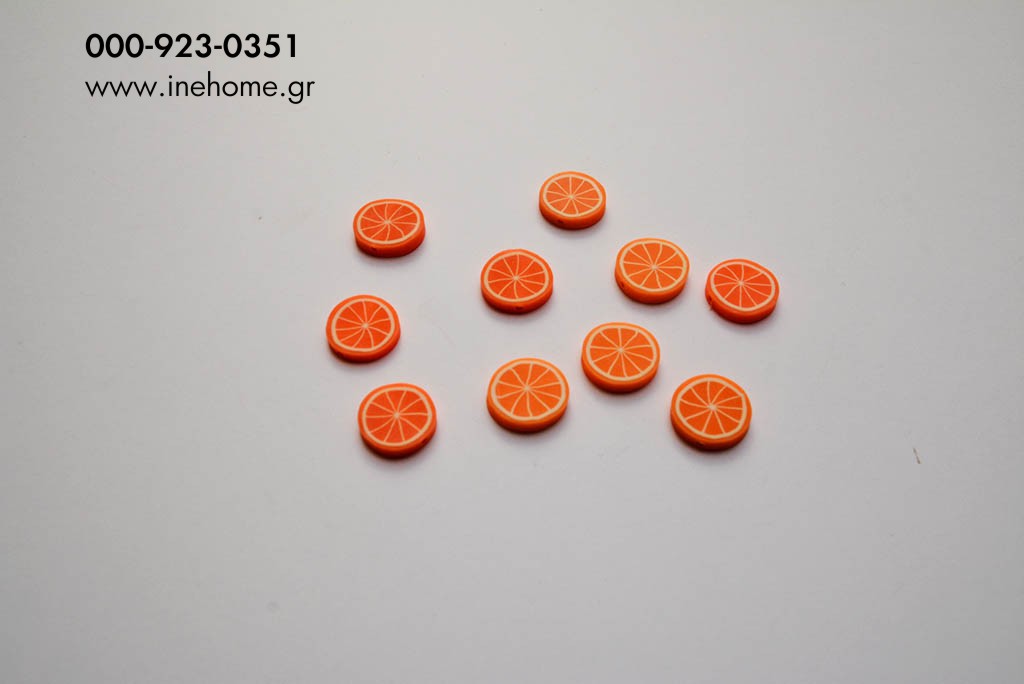 SLICES SET10 ORANGE 2 CM ELAST.