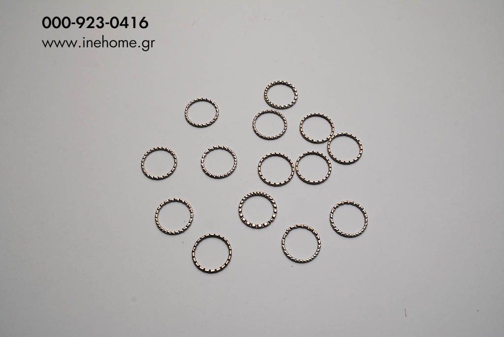 METAL RING 2,5 CM SILVER SET 10