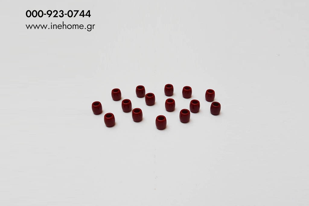 BEAD PLAST. SET50 OVAL RED 10mm