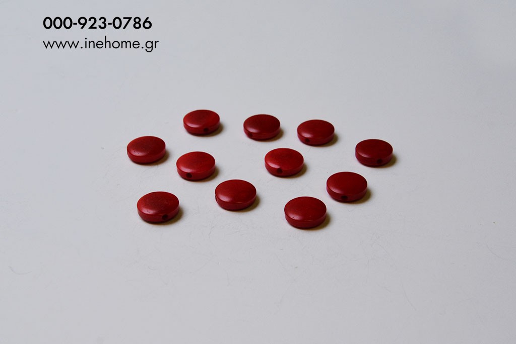 BEAD RED 1,8 CM SET10