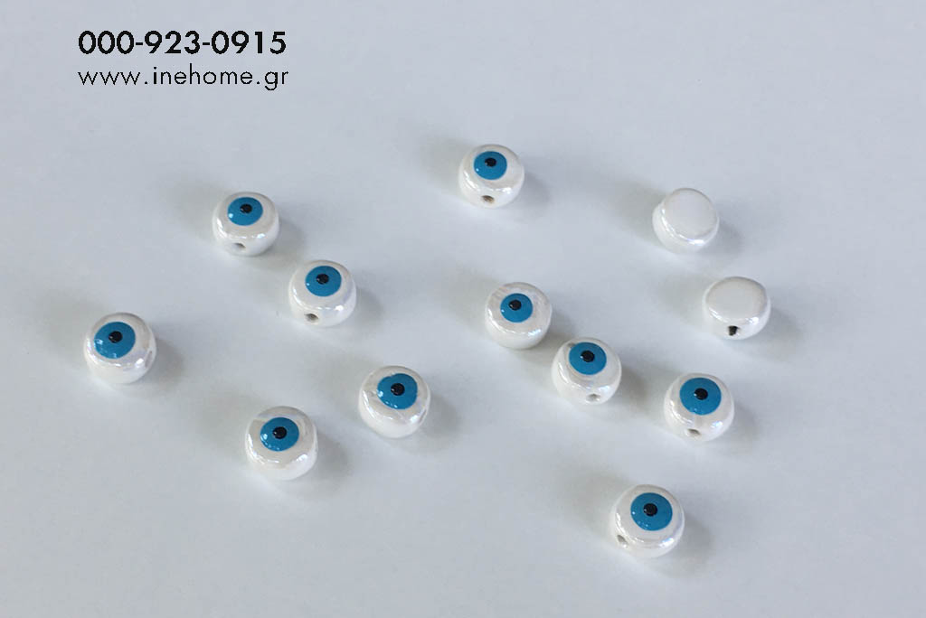 EYE ENAMEL SET10 WHITE-L.BLUE 1,2 CM