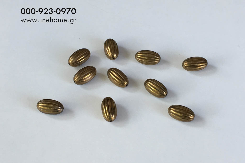 BEADS TUBE SET10 BRASS 2,2 CM