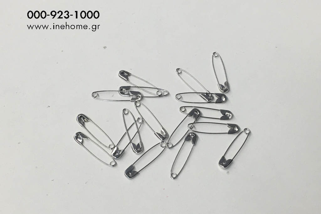 SAFETY PIN SET100 SILVER 3CM