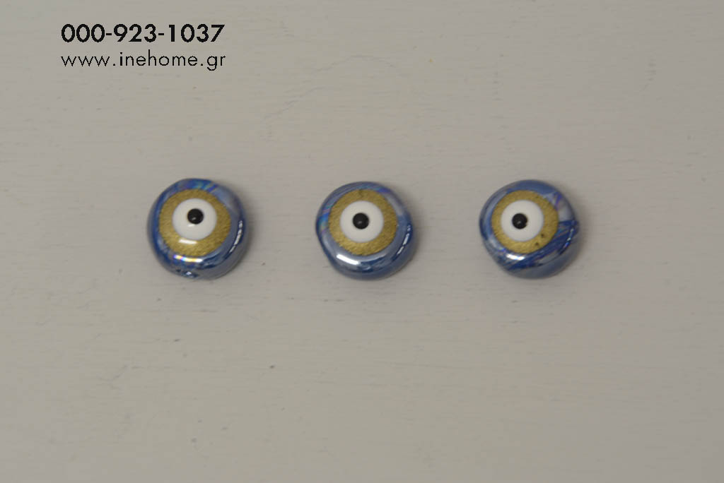 EYE CERAM. SET5 BLUE-GOLD 1,2CM