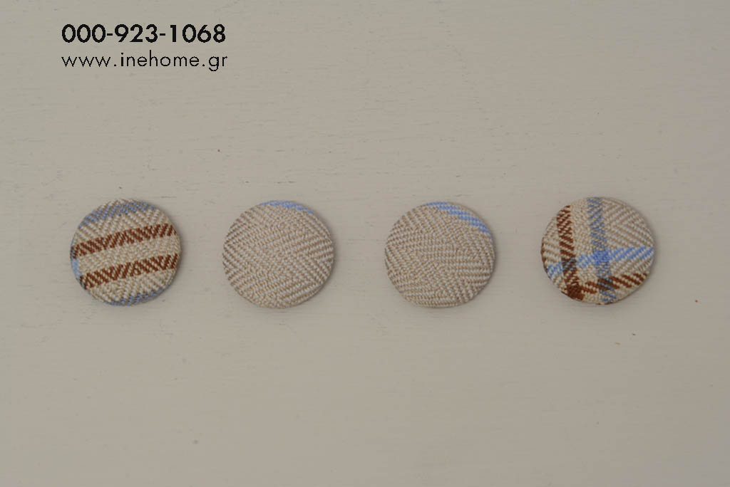 FABRIC BUTTON SET20 BEIGE 1,5CM