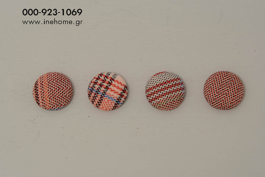 FABRIC BUTTON SET20 RED 1,5CM