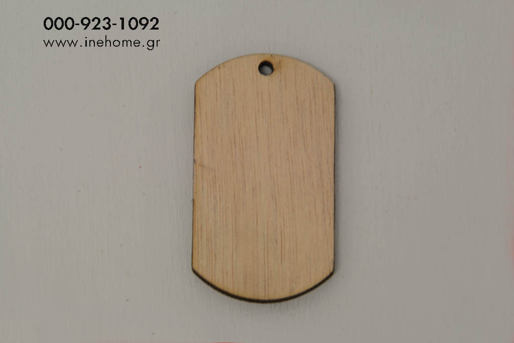 WOODEN TAG SET10  BROWN 2,7-5CM