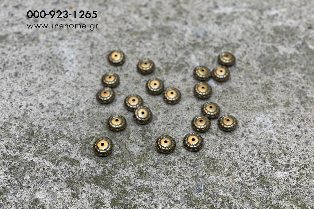 PLAS. BEAD 18mm SET20 BRASS