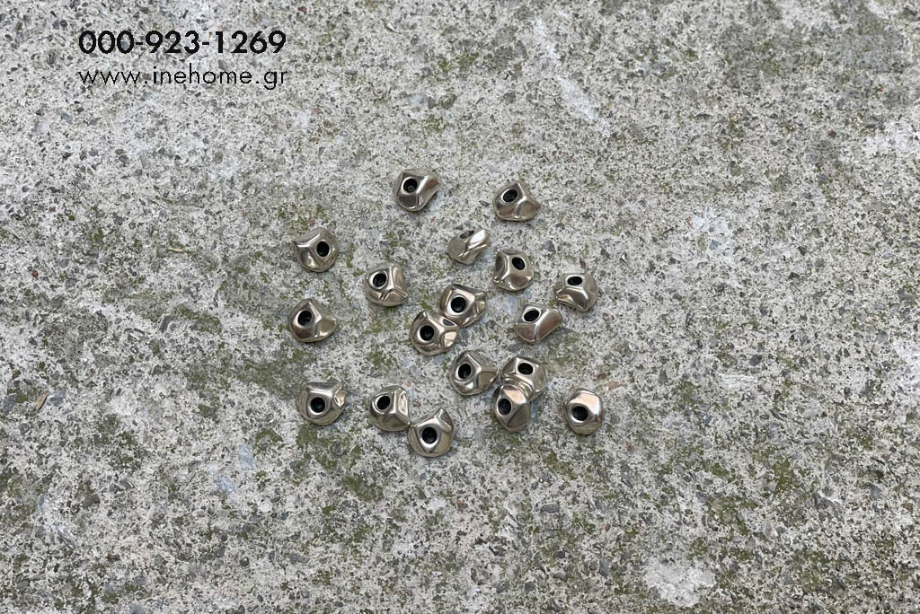 BEAD PLAST. 10-13-15mm SET20 SILVER