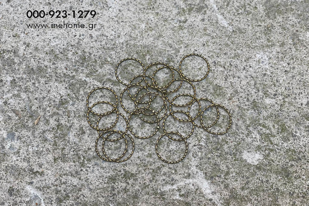 METAL RING 35mm BRASS SET20