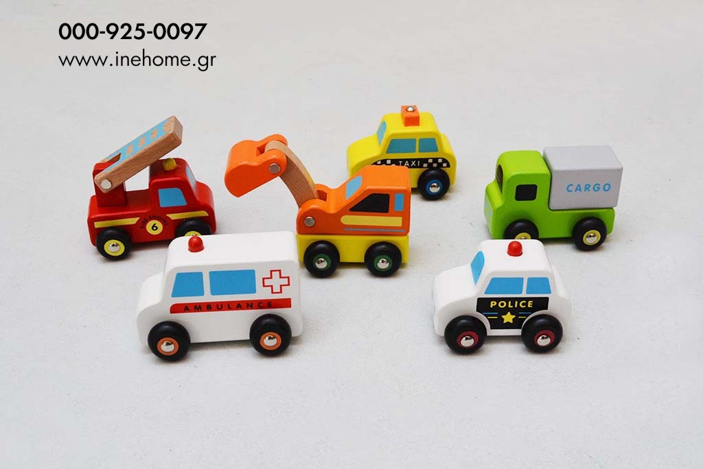 CARS WOODEN 7-8 CM ASSORT