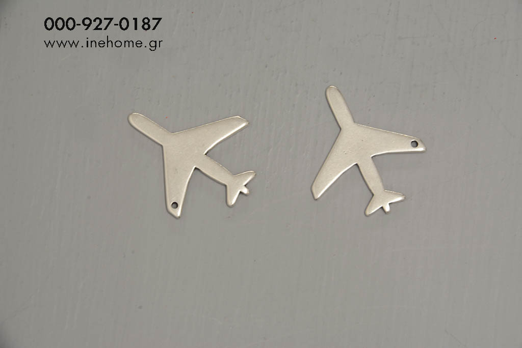 AIRPLANE SET10 SILVER 2,5-3CM