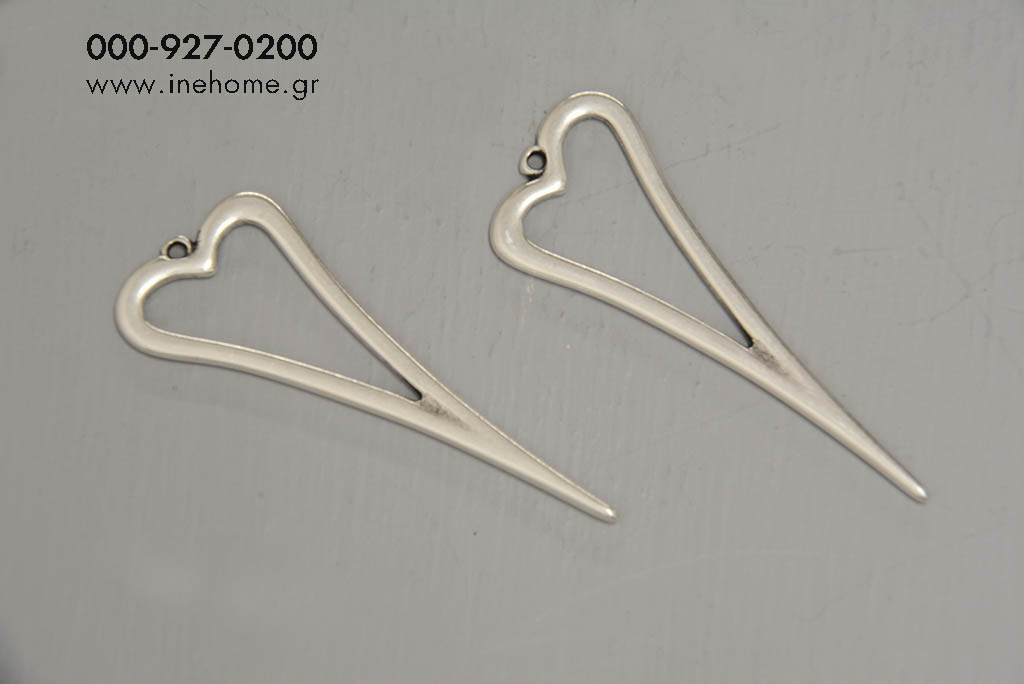 HEART SET5 SILVER 2-6CM