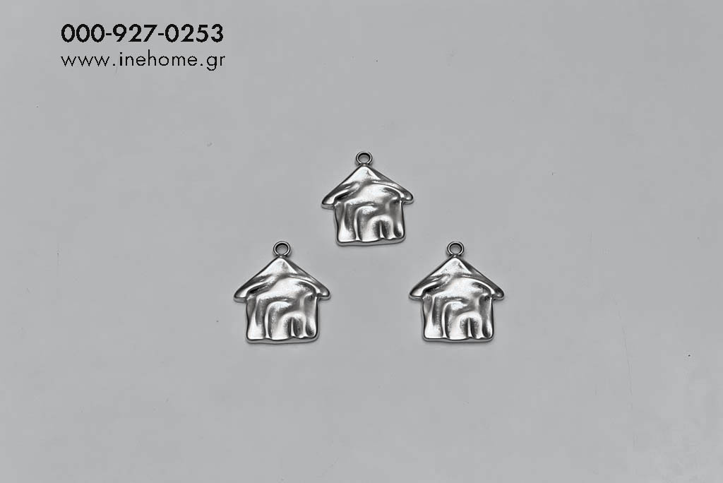 HOUSE SET2 METAL 4-3,5cm SILVER