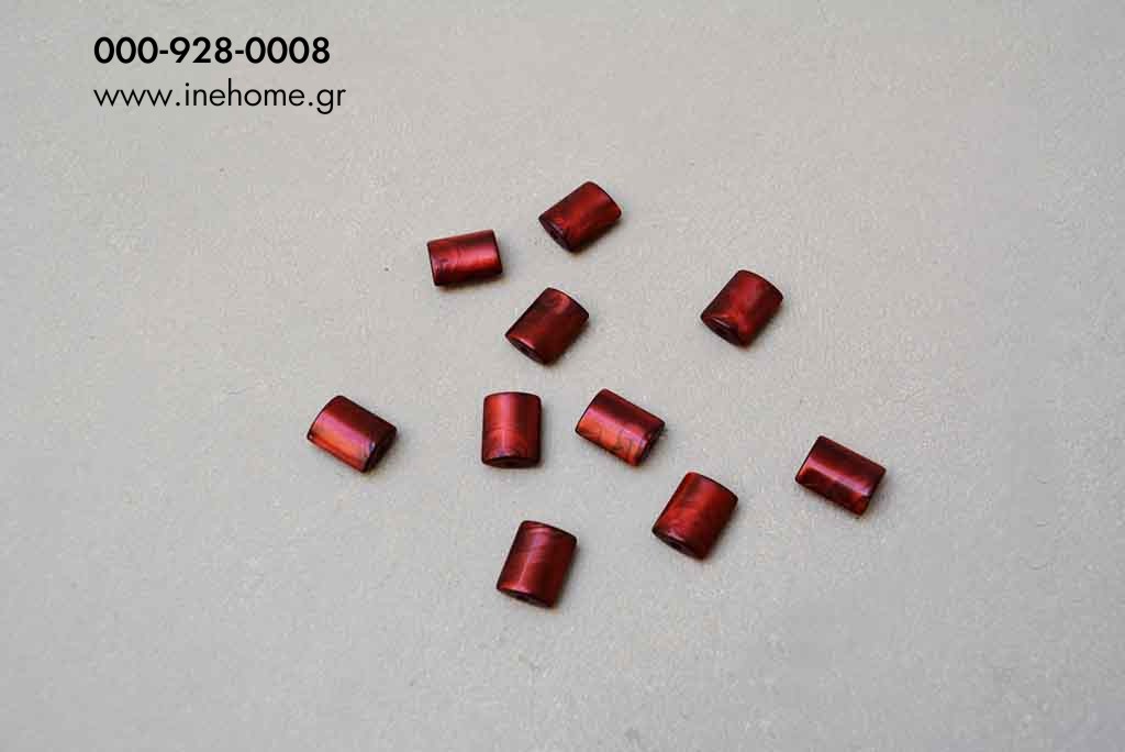 BEADS 1,8 CM RED SET10