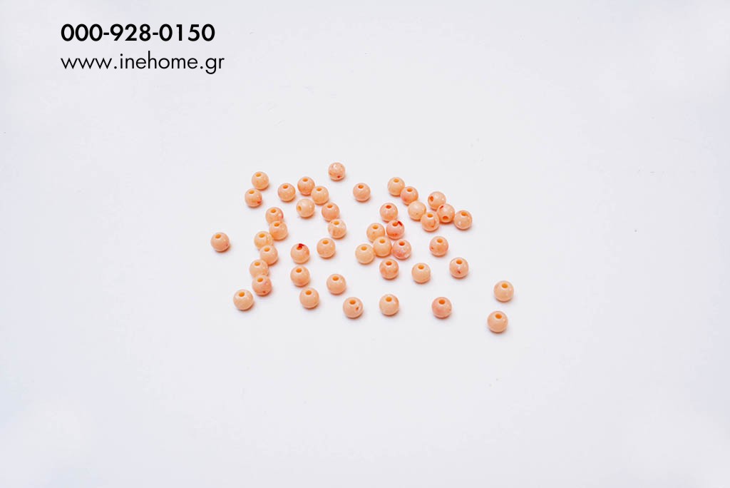 PLASTIC BEADS SET50 PEACH 7MM