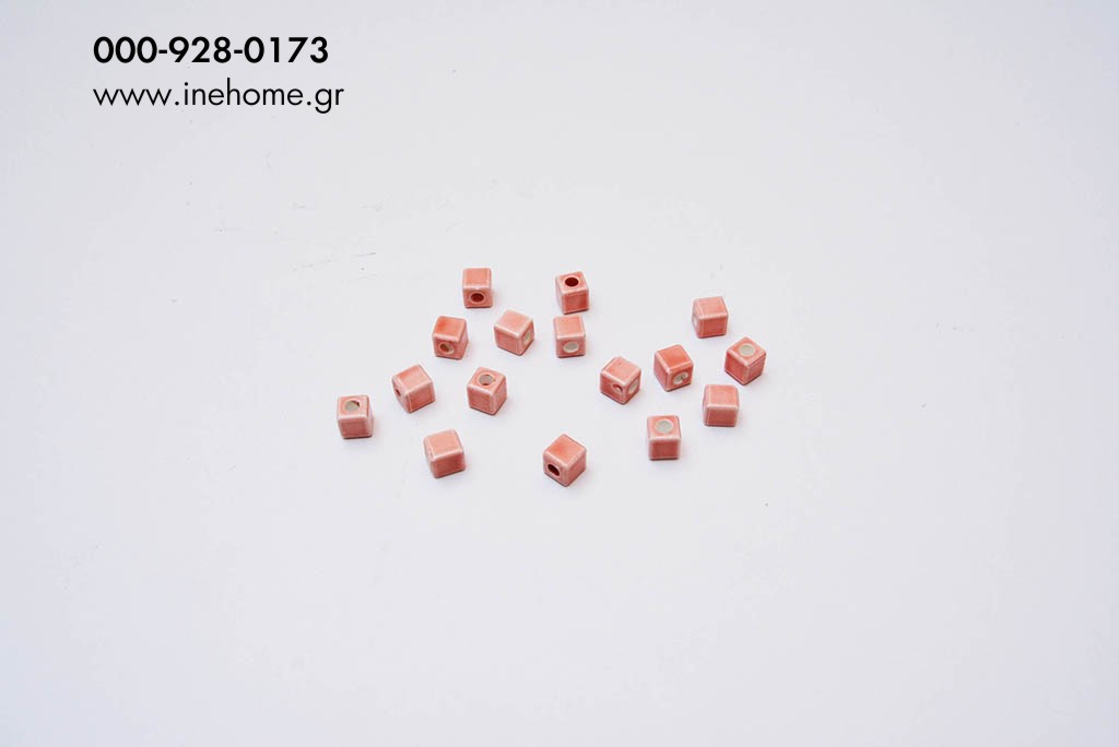 CERAMIC CUBE SET20 PINK 1CM