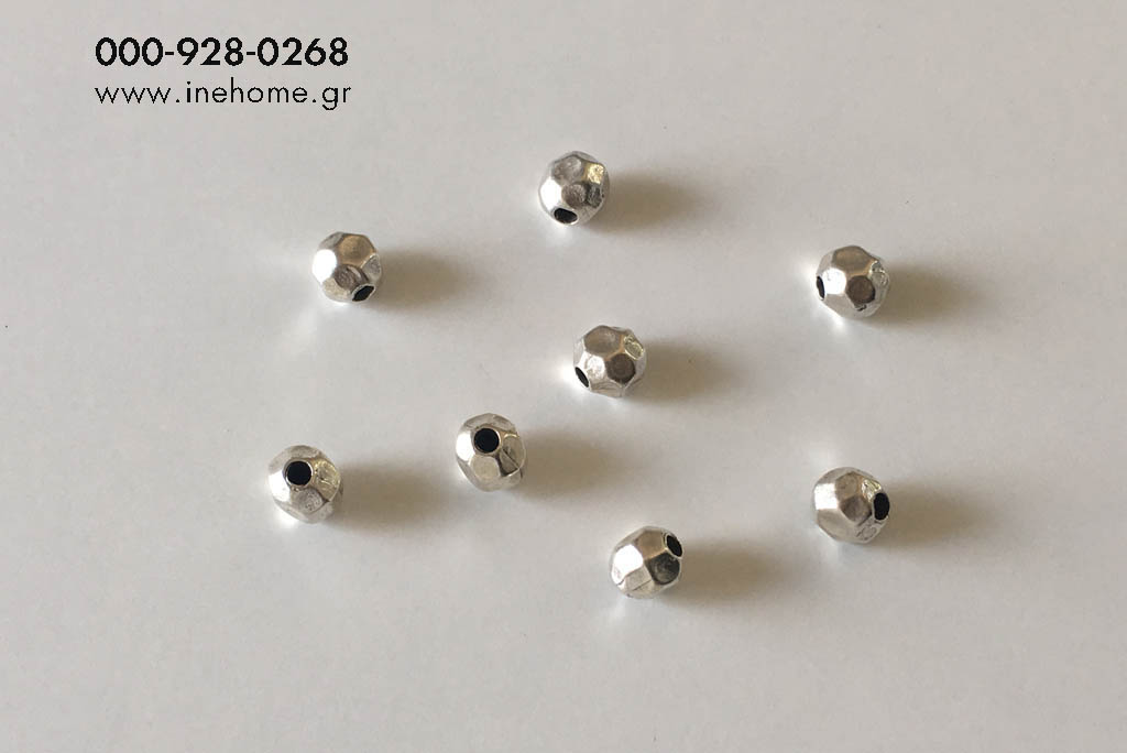 BEADS SET0 METAL. SILVER 1CM