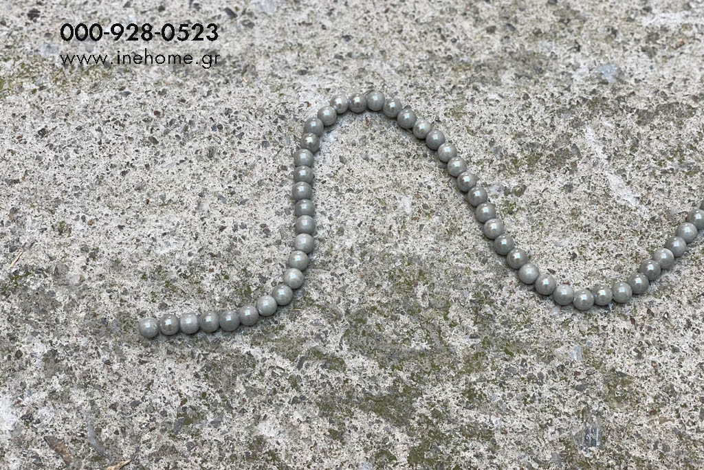 CERAMIC BEADS SET20 GREY L. 0.9CM